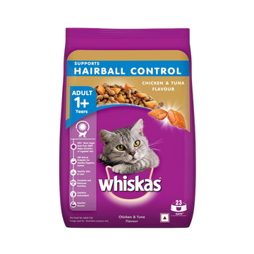 WHISKAS ADULT HAIRBALL DRY FOOD (M) 1.1KG