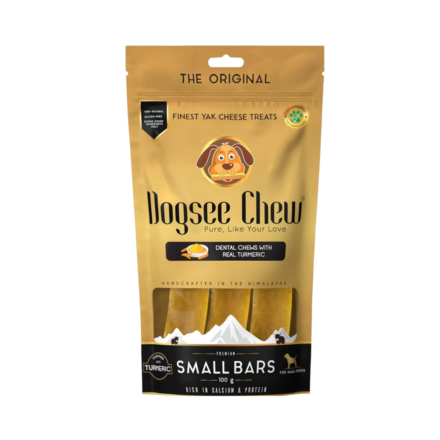 DOGSEE CHEW TURMERIC MEDIUM BARS TREAT 140GM