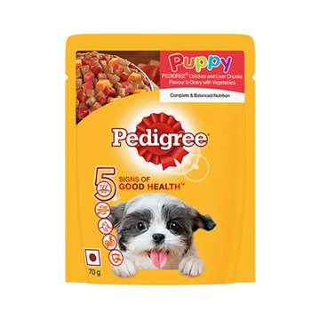 PEDIGREE PUPPY CHICK & VEG GRAVY 70GM