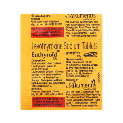 EUTHYROID 25 TAB 4TAB