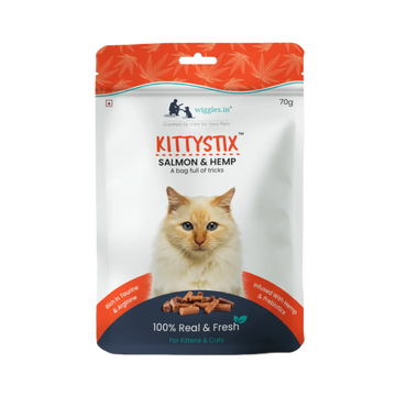 WIGGLES KITTYSTIX SALMON & HEMP - Animeal