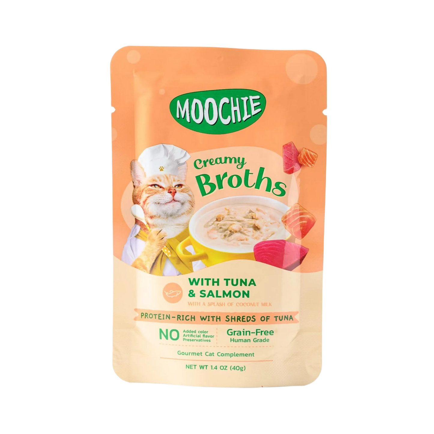 MOOCHIE CREAMY BROTHS TUNA & SALMON GRAVY - Animeal