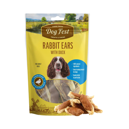 DOGFEST RABBIT EARS WITH DUCK TREATS