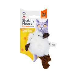 FOFOS PULL STRING & SOUND CHIP MOUSE WHITE - Animeal