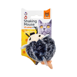 FOFOS PULL STRING & SOUND CHIP MOUSE GREY 1PC