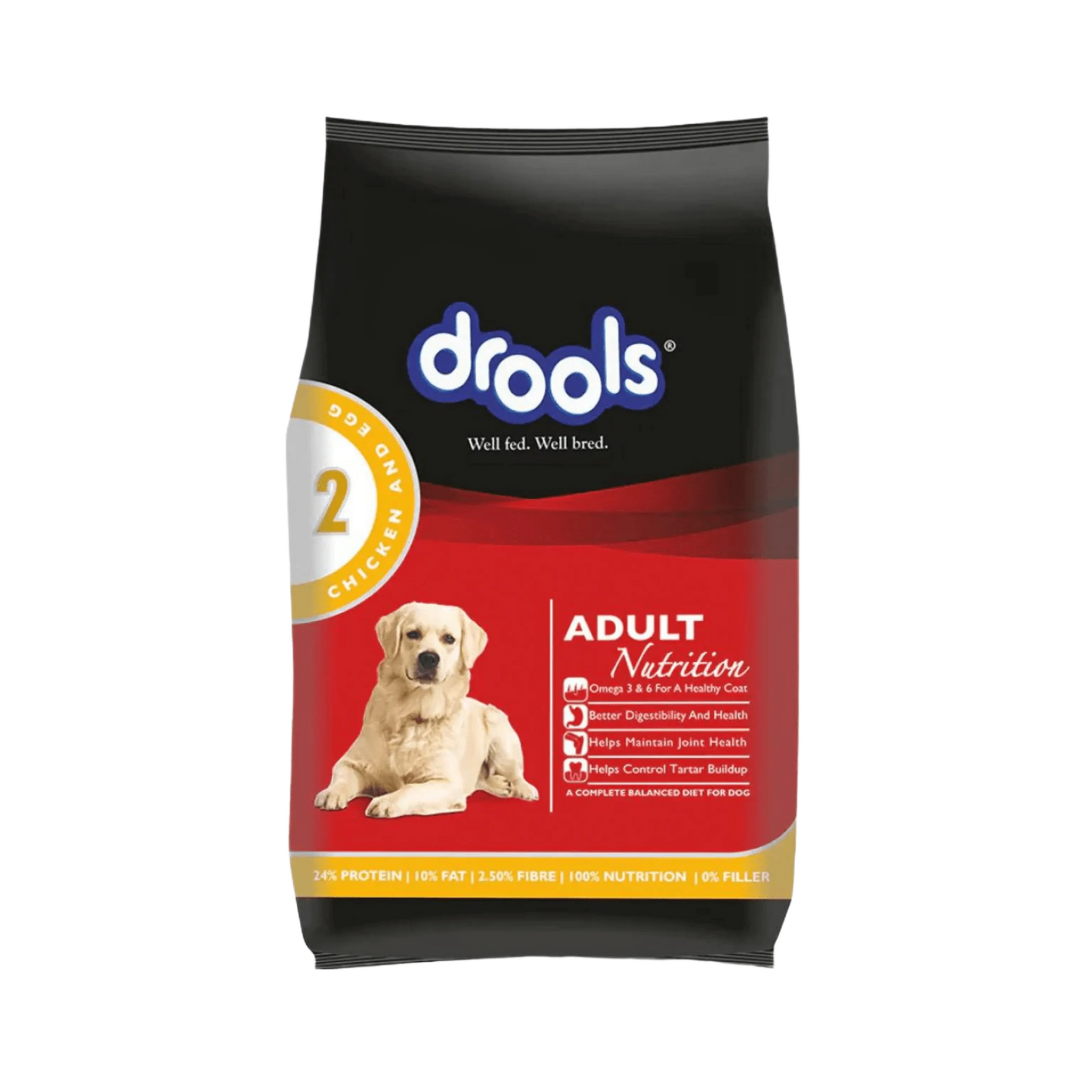 DROOLS ADULT CHI & EGG DRY FOOD 50GM