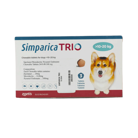SIMPARICA TRIO (10KG TO 20KG) TABLET