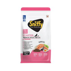 SNIFFY STARTER SALMON & EGG DRY FOOD (M) 3KG