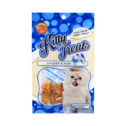 KITTY TREATS SPIRAL SOFT CHIC & FISH 30GM