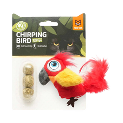 FOFOS PARROT WITH CATNIP BALLS 1PC