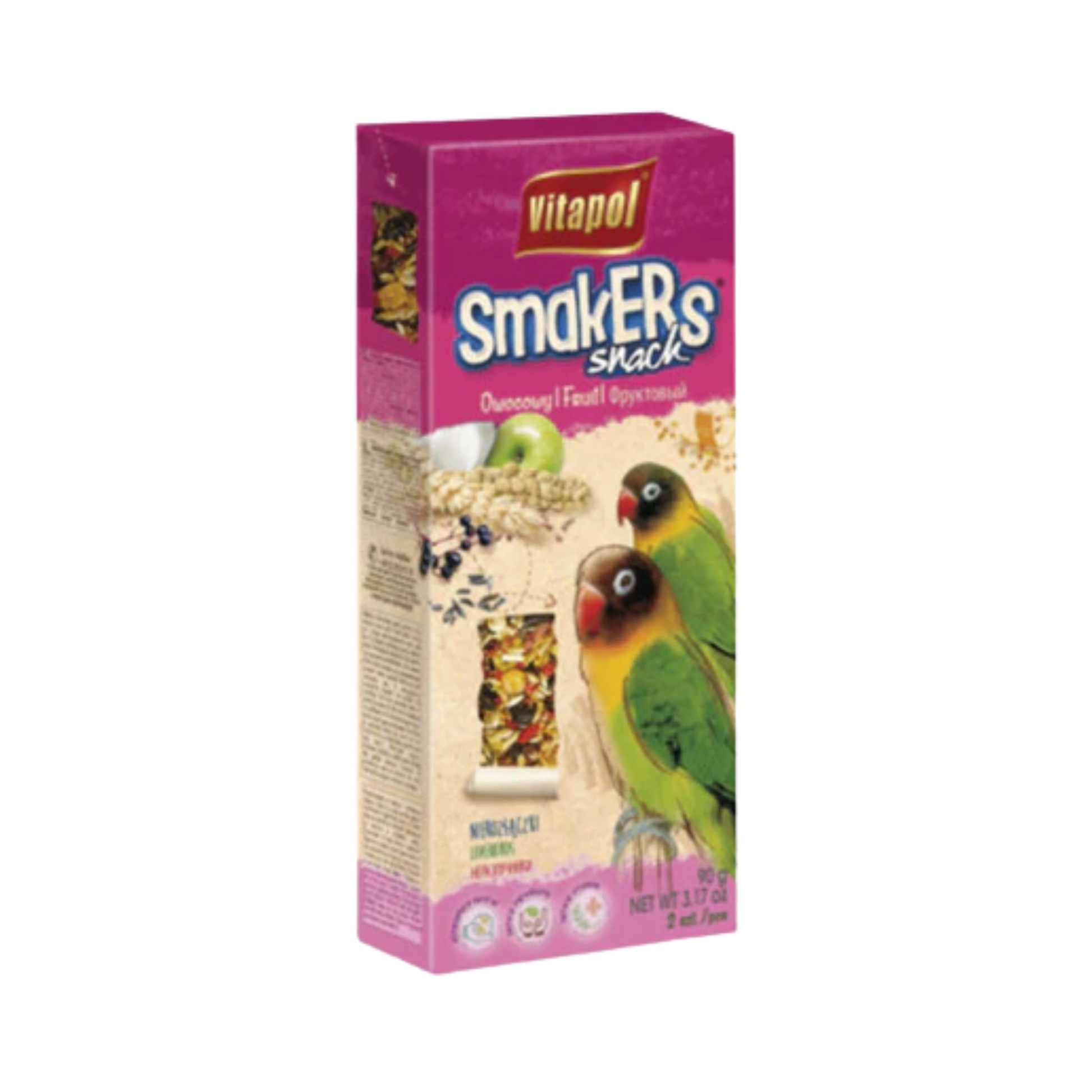 VITAPOL FRUIT SMAKERS FOR LOVEBIRDS 90GM