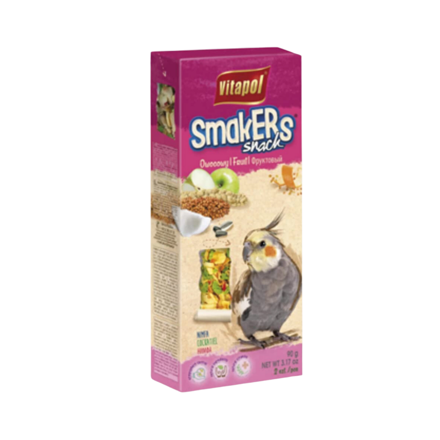 VITAPOL FRUIT SMAKERS FOR COCKATIEL 90GM