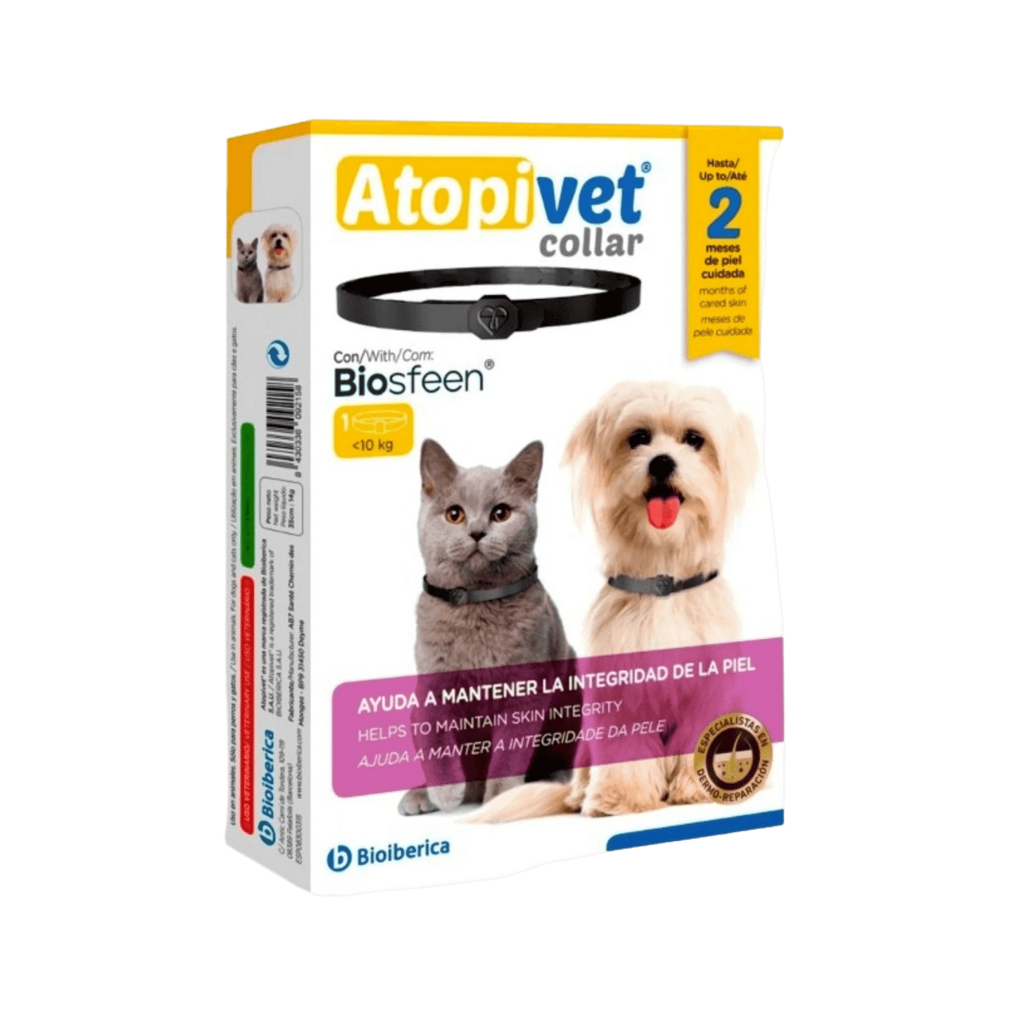 ATOPIVET COLLAR LESS TO 10KG 1PC