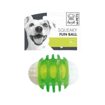 M-PETS SQUEAKY FUN BALL GREEN - Animeal