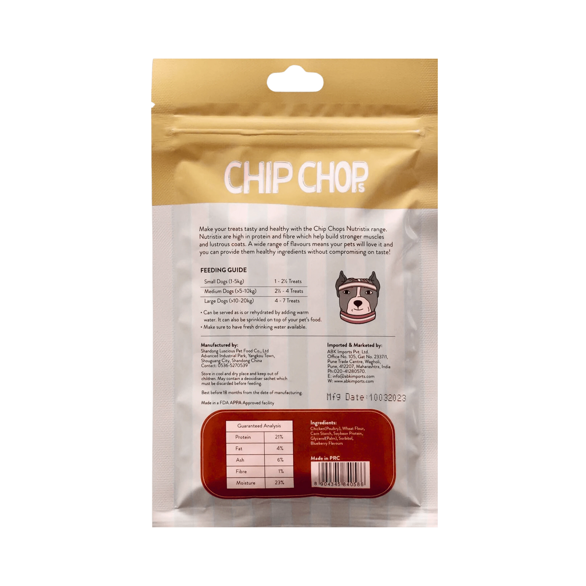 CHIP CHOP NUTRISTIX BACON (S) 70GM