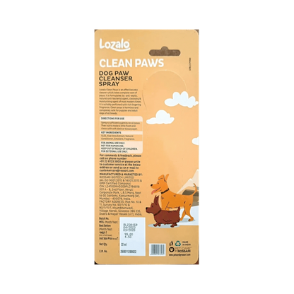 LOZALO CLEAN PAWS SPRAY (S) 22ML