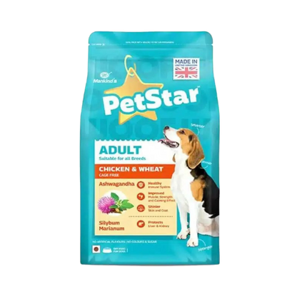 PETSTAR ADULT CHIC & WHEAT DRY FOOD (M) 3KG