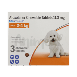 NEXGARD 2KG TO 4KG DOG TABLET 3TAB