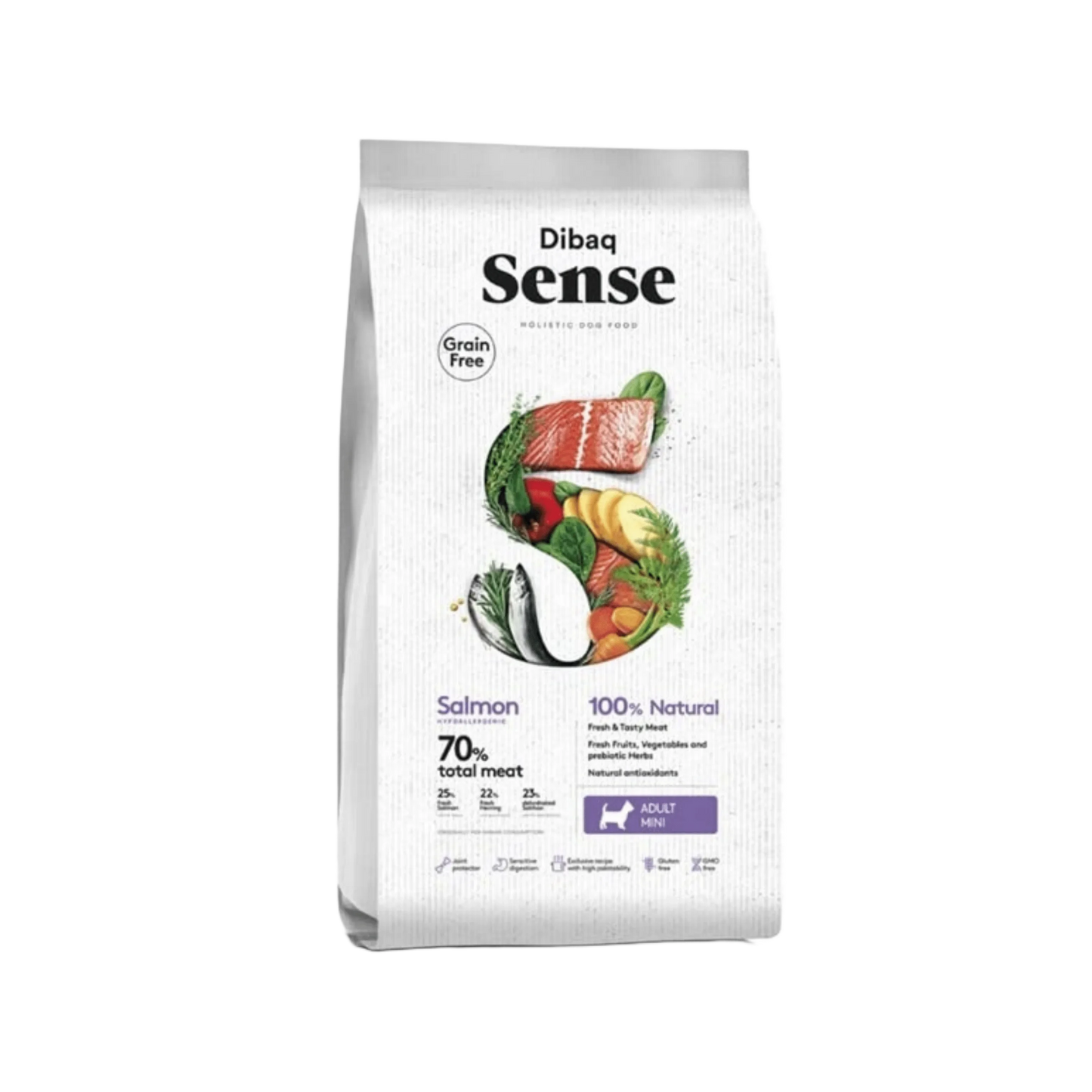 DIBAQ SENSE SALMON MINI DRY FOOD (S) 2KG