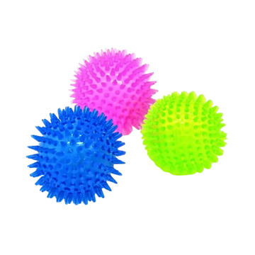 CANINE CREW SQUEAKY SPIKE BALL TOY