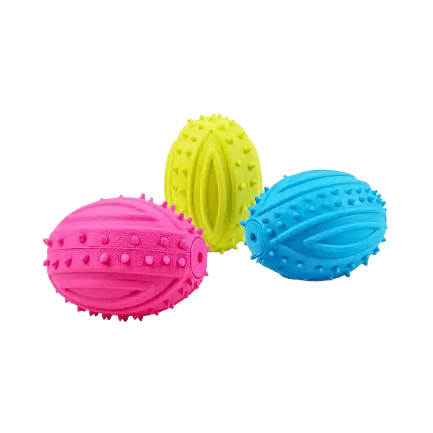 CANINE CREW RUBBER SQUEAKY RUGBY TOY