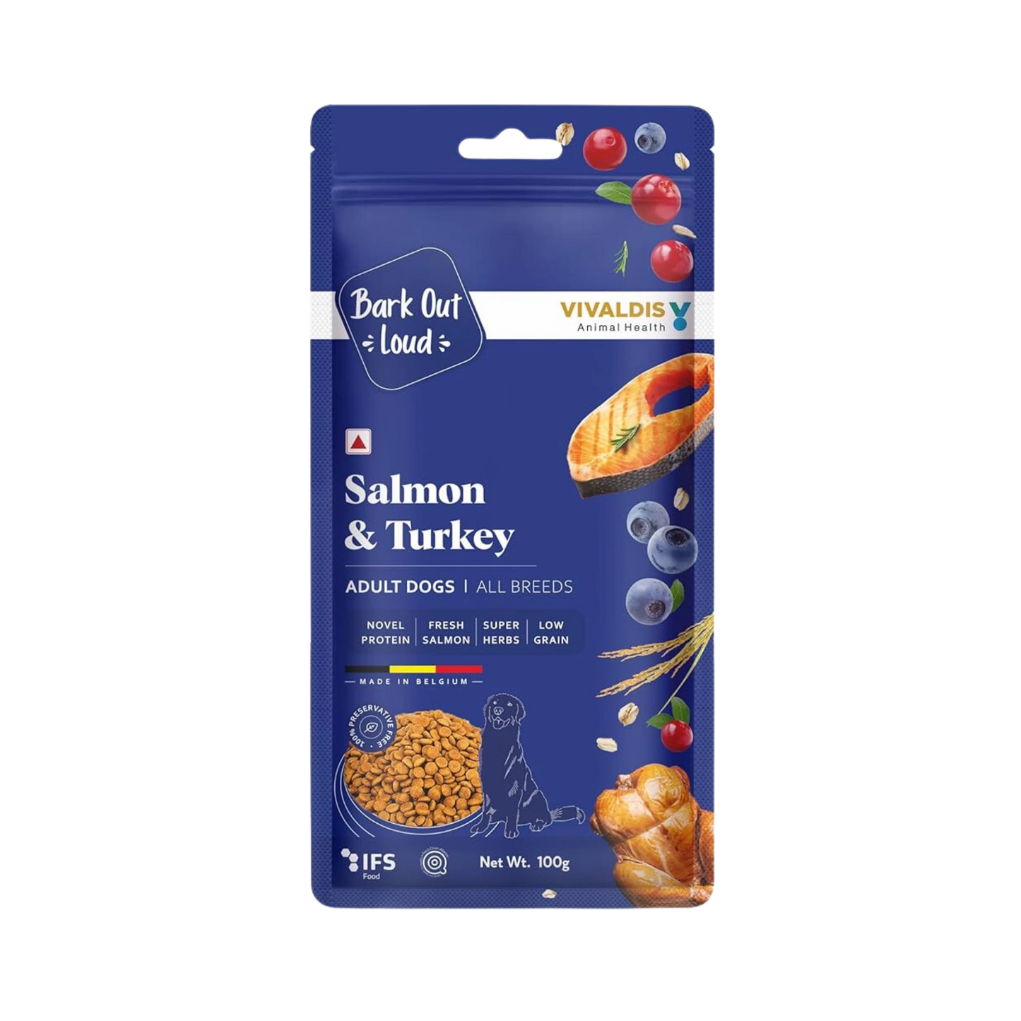 BOL SALMON & TURKEY ADULT DRY FOOD (XS) - Animeal