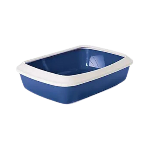 IRIZ CAT LITTER TRAY PLUS RIM NORDIC BLUE - Animeal