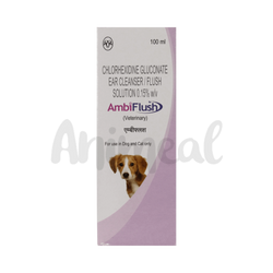 Intas Ambiflush Chlorhexidine Ear Cleanser for Dogs and Cats, 100ml - Animeal
