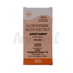 Intas Anistamin Chlorpheniramine 10mg/ml Injection, 100ml - Animeal