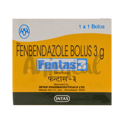 Intas Fentas-3 Fenbendazole 3g Bolus for Cattle, 1 Bolus - Animeal