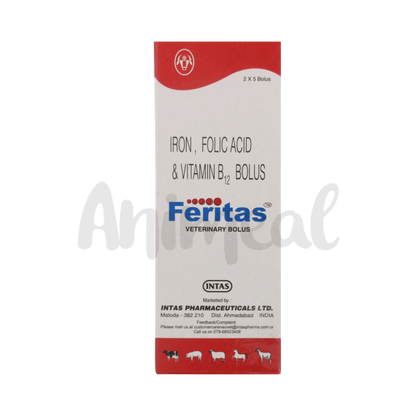 Intas Feritas Bolus for Farm Animals, 5 Boluses - Animeal