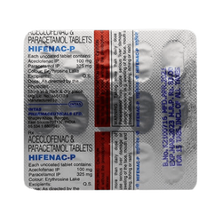 Intas Hifenac-P Aceclofenac and Paracetamol Tablets, 15 Tablets - Animeal