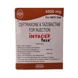 Intas Intacef Tazo 4500mg Ceftriaxone Tazobactam Injection, 1 Vial - Animeal
