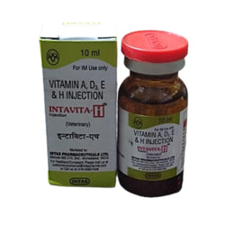 Intas Intavita Vitamin A, D3 and E Injection, 10ml - Animeal