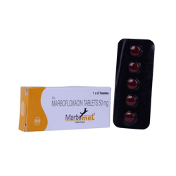 Intas Marbomet Marbofloxacin Tablets for Dogs and Cats, 5 Tablets - Animeal