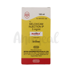 Intas Melonex Meloxicam 5mg/ml Injection, 100ml - Animeal