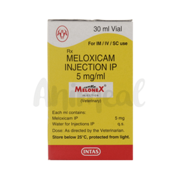 Intas Melonex Meloxicam 5mg/ml Injection, 30ml - Animeal