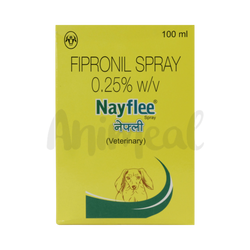 Intas Nayflee Fipronil Flea and Tick Spray for Dogs and Cats, 100ml - Animeal