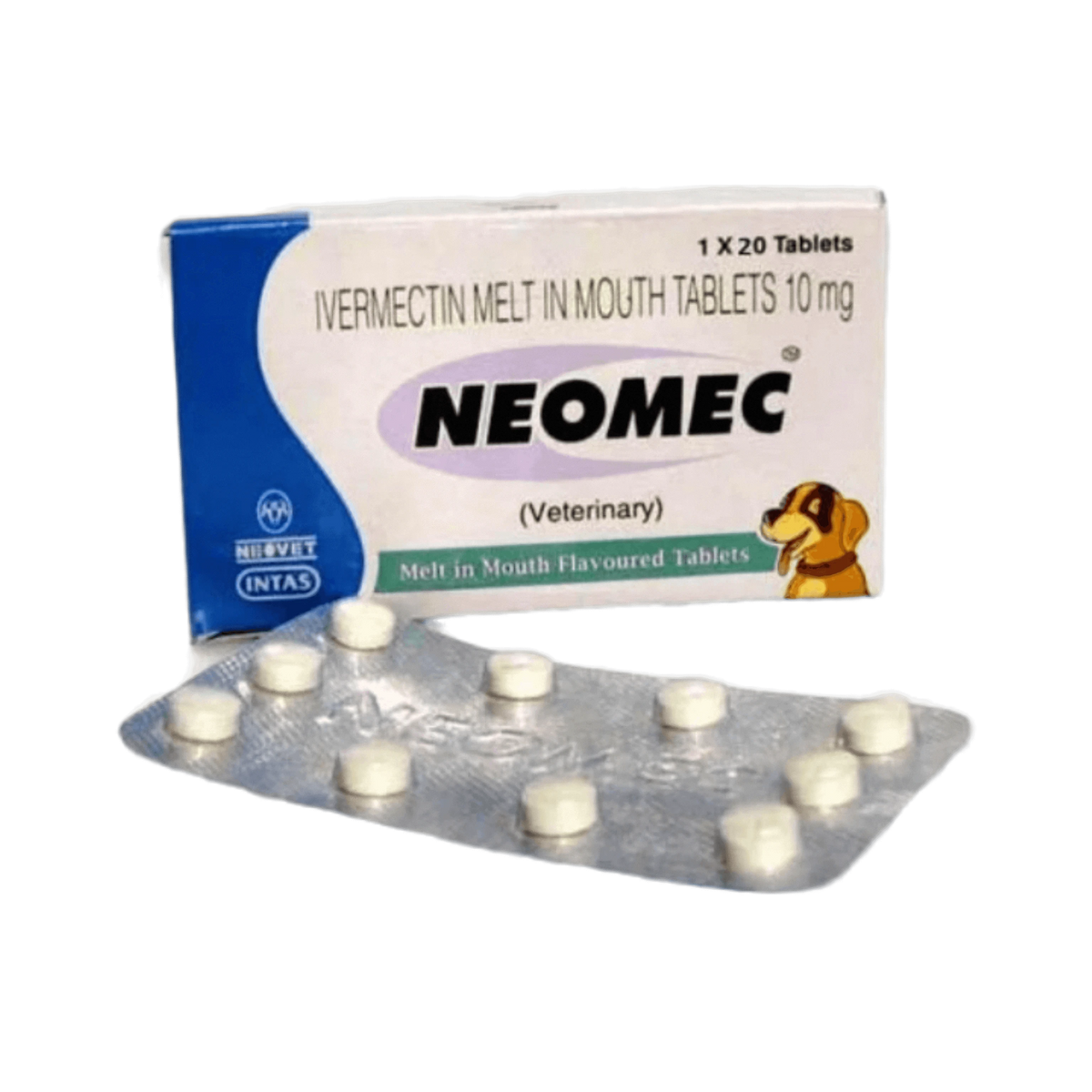 Intas Neomec Ivermectin Tablets for Dogs, 10 Tablets - Animeal