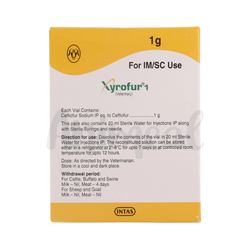 Intas Xyrofur Injection, 1g - Animeal