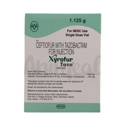 Intas Xyrofur Tazo Injection, 1.125g - Animeal