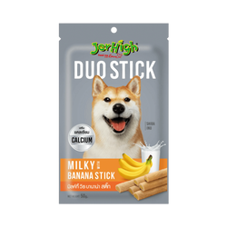 JerHigh Duo Milk with Banana Stick Dog Treat 50g - Animeal