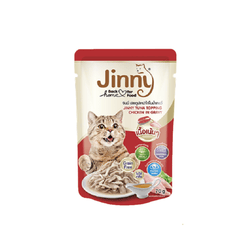 Jinny Tuna In Gravy Topping Chicken Meat Wet Cat Food, 70g - Animeal