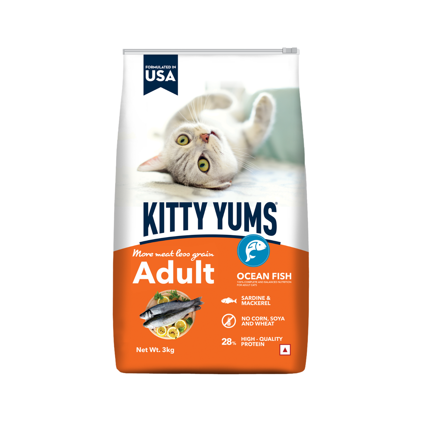 KITTY YUMS CAT ADULT DRY FOOD [3 KG] - Animeal