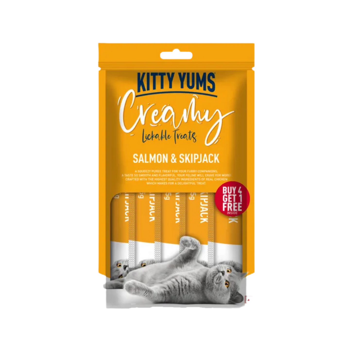 KITTY YUMS CREAMY SALMON & SKIPJACK TRATS - Animeal