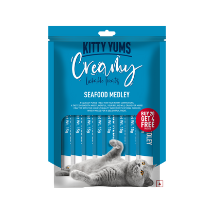 KITTY YUMS CREAMY SEAFOOS MEDLEY TREATS - Animeal