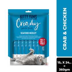 KITTY YUMS CREAMY SEAFOOS MEDLEY TREATS - Animeal