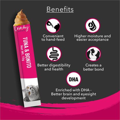 KITTY YUMS CREAMY TUNA & BONITO TREATS - Animeal