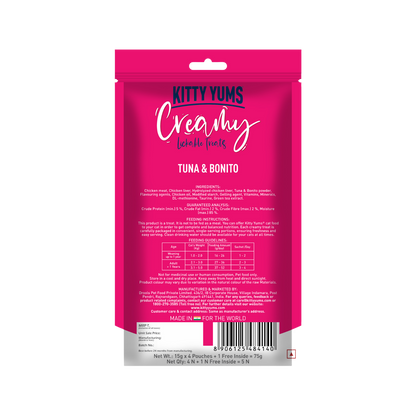 KITTY YUMS CREAMY TUNA & BONITO TREATS - Animeal