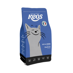 Keos Adult and Kitten Seafood Dry Cat Food, 1.5kg - Animeal